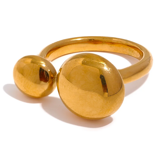 Minimalism Fashion Smooth Simple Ring - Ecru